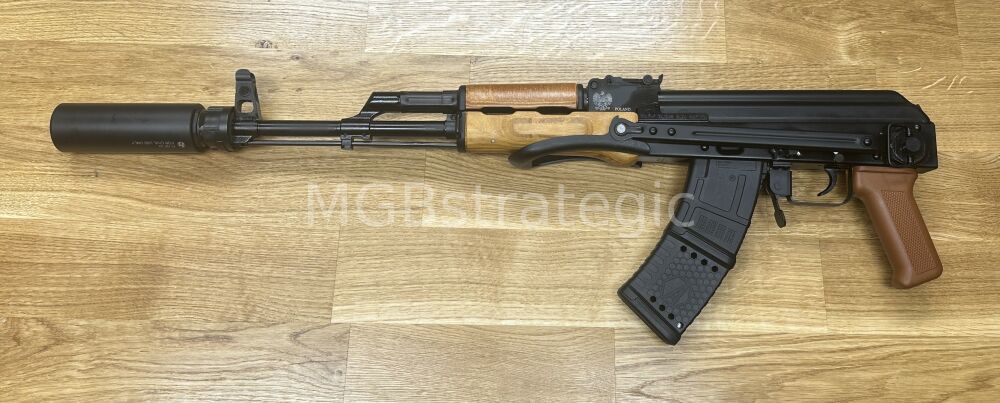 Schalldämpfer für Büchsen auf AK/AKM Basis - ASE UTRA SL6i-BL 9.3/.338 für BoreLock HiPer Short 7.62 Mündungsfeuerdämpfer M14x1 Links - System AK47 AK-47 AKM wie z.B. WBP